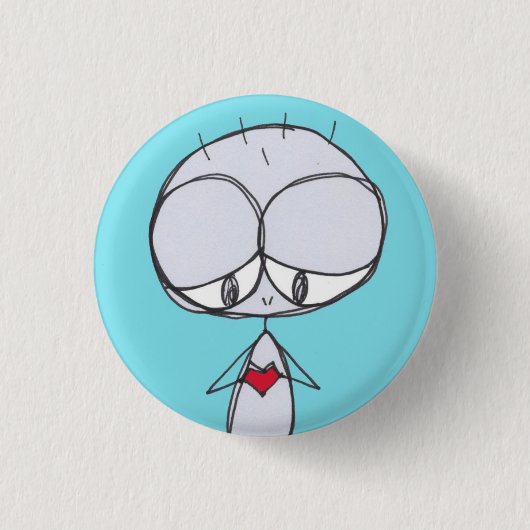Badge Rond 2,50 Cm je t'aime plus que le café - bouton (Devant)