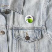 Badge Rond 2,50 Cm je vis végétalien (En situation)