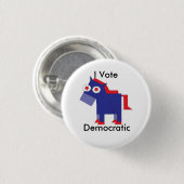 Badge Rond 2,50 Cm Je vote Democratic (Devant & derrière)