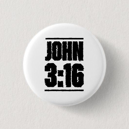 Badge Rond 2,50 Cm Jean 3:16 Verse de la Bible chrétienne (Devant)