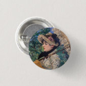 Badge Rond 2,50 Cm Jeanne (Printemps) Par Édouard Manet (Devant & derrière)