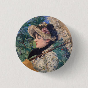 Badge Rond 2,50 Cm Jeanne (Printemps) Par Édouard Manet