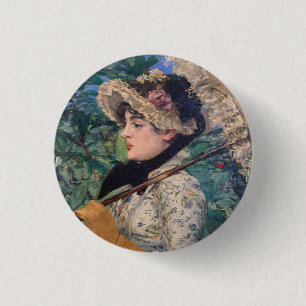 Badge Rond 2,50 Cm Jeanne (Printemps) Par Édouard Manet