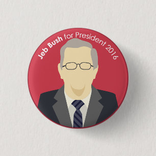 Badge Rond 2,50 Cm Jeb Bush 2016 pour le Président Support Button
