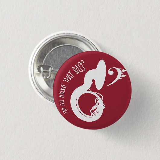 Badge Rond 2,50 Cm J'en parle ! (sousaphone) (Devant & derrière)