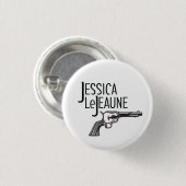 Badge Rond 2,50 Cm Jessica Le Jeaune Button (Devant & derrière)