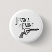 Badge Rond 2,50 Cm Jessica Le Jeaune Button (Devant)