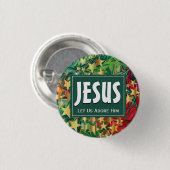 Badge Rond 2,50 Cm JÉSUS Adore-Lui Noël Festif (Devant & derrière)