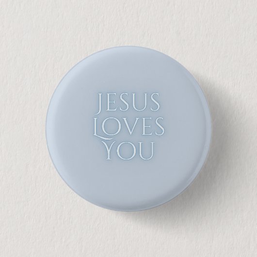 Badge Rond 2,50 Cm Jésus aime la typographie chrétienne Design (Devant)
