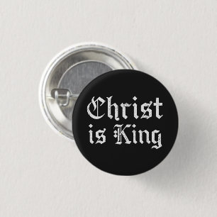 Badge Rond 2,50 Cm Jésus-Christ est Roi Gothique Art Grunge Blacklett