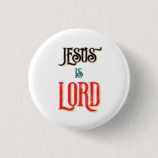 Badge Rond 2,50 Cm Jésus est l'Éternel blanc chrétien (Devant)