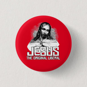 Badge Rond 2,50 Cm Jésus le libéral original