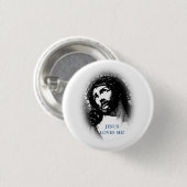 Badge Rond 2,50 Cm Jésus m'aime bouton (Devant & derrière)