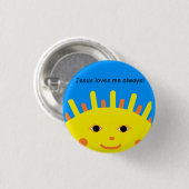 Badge Rond 2,50 Cm Jésus m'aime toujours bouton (Devant & derrière)