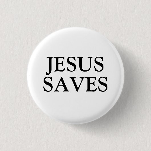 Badge Rond 2,50 Cm Jésus sauve (Devant)