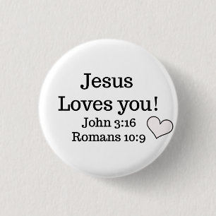 Badge Rond 2,50 Cm Jésus t'aime