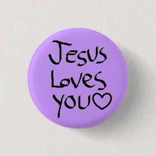 Badge Rond 2,50 Cm Jésus vous aime