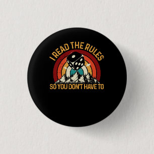 Badge Rond 2,50 Cm Jeu Night Board Jeux J'Ai Lu Les Règles Donc Je N'