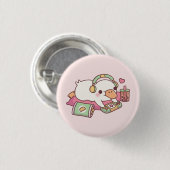 Badge Rond 2,50 Cm Jeu Relax Cute Duck (Devant & derrière)