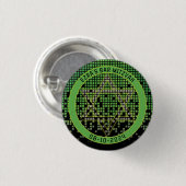 Badge Rond 2,50 Cm Jeu vidéo noir vert Gamer Bar Mitzvah (Devant & derrière)
