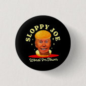 Badge Rond 2,50 Cm Joe Biden anti-président (Devant)