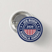 Badge Rond 2,50 Cm Joe Biden Kamala Harris 2020 (Devant & derrière)