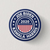 Badge Rond 2,50 Cm Joe Biden Kamala Harris 2020 (Devant)