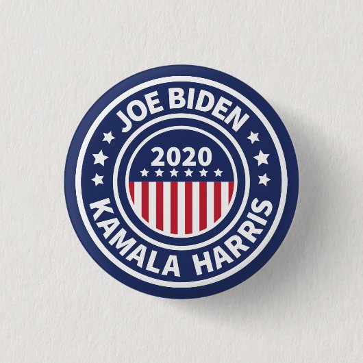Badge Rond 2,50 Cm Joe Biden Kamala Harris 2020 (Devant)