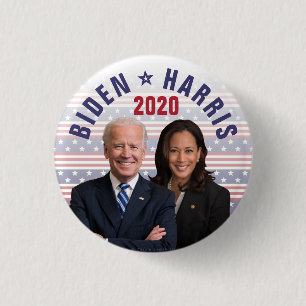 Badge Rond 2,50 Cm Joe Biden Kamala Harris 2020 Vice-Photos du Prési