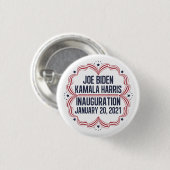Badge Rond 2,50 Cm Joe Biden Kamala Harris Inauguration 2021 (Devant & derrière)