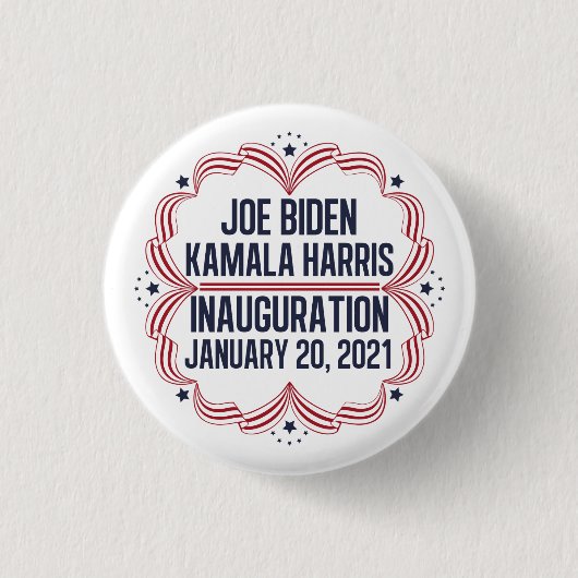 Badge Rond 2,50 Cm Joe Biden Kamala Harris Inauguration 2021 (Devant)