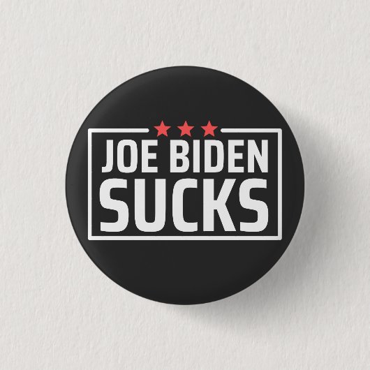 Badge Rond 2,50 Cm joe Biden Sucks (Devant)