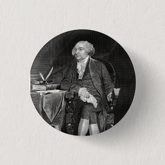 Badge Rond 2,50 Cm John Adams (Devant)