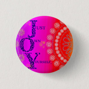 Badge Rond 2,50 Cm JOIE vibrante