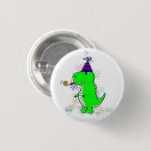 Badge Rond 2,50 Cm Joli Anniversaire Dinosaur Confetti (Devant & derrière)