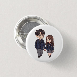 Badge Rond 2,50 Cm Joli bouton d'épingle de couple d'étudiants de K-D