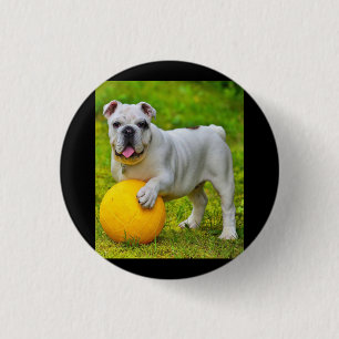 Badge Rond 2,50 Cm Joli cadeau de Bulldog Basketball Bulldog Lover an