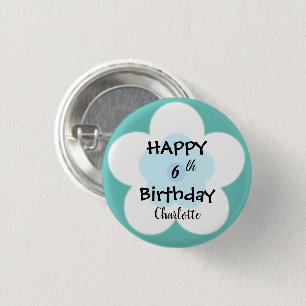 Badge Rond 2,50 Cm Joli été Daisy fleur pétale dégradé Anniversaire