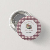 Badge Rond 2,50 Cm Joli Fall Green & Plum Citrouille Baby shower à th (Devant & derrière)