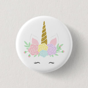 Badge Rond 2,50 Cm Joli insigne de licorne