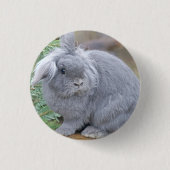 Badge Rond 2,50 Cm Joli lapin gris (Devant)