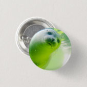 Badge Rond 2,50 Cm Joli Phoque Amical Sous L'Eau (Devant & derrière)