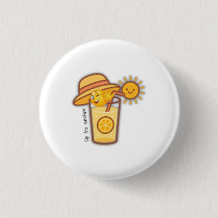 Badge Rond 2,50 Cm Joli T-shirt à la citronnelle d'été - Casquette en