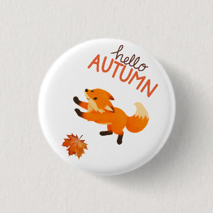 Badge Rond 2,50 Cm Joli T-Shirt Homme Bonjour Automne Feuilles d'auto