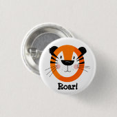 Badge Rond 2,50 Cm Joli Tigre Face Rocher Art (Devant & derrière)