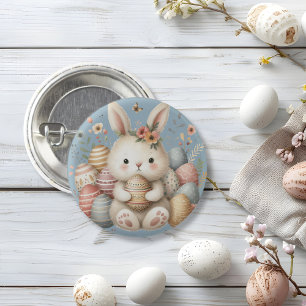 Badge Rond 2,50 Cm Jolie aquarelle Lapin Pâques