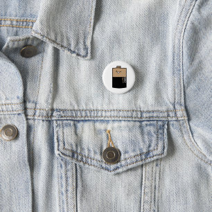 Badge Rond 2,50 Cm Jolie batterie reste positif
