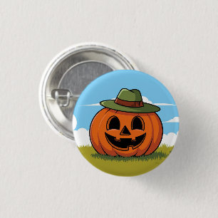 Badge Rond 2,50 Cm Jolie halloween citrouille jack o'lantern