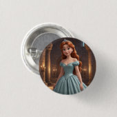 Badge Rond 2,50 Cm Jolie princesse (Devant & derrière)
