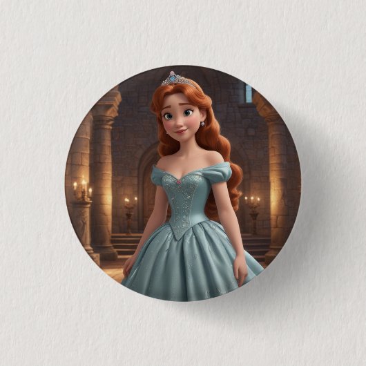 Badge Rond 2,50 Cm Jolie princesse (Devant)